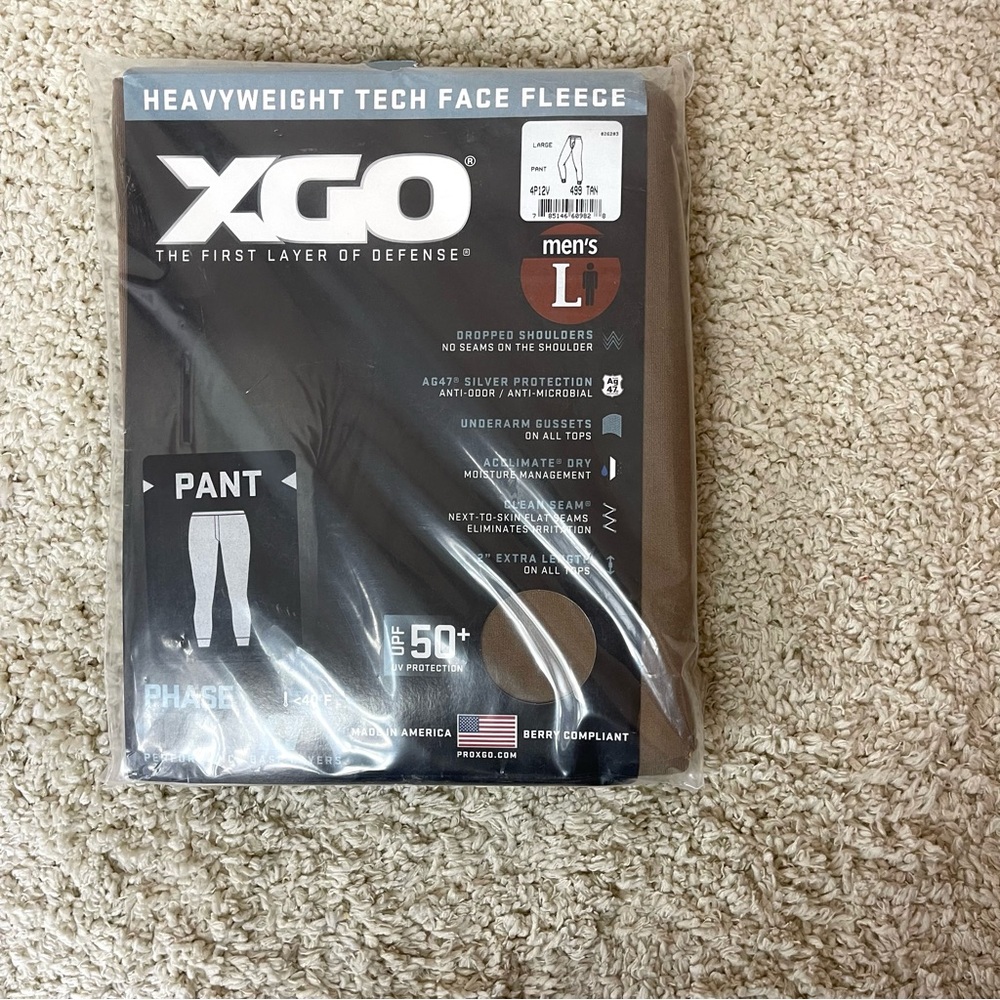 XGO Men's Heavyweight Tech Face Fleece Pants